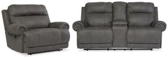 Austere Reclining Loveseat and Recliner