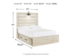 Cambeck Full Panel Bed with 2 Storage Drawers