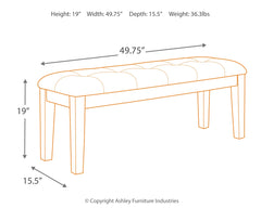 Ralene Dining Table and 6 Chairs and Bench