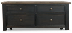 Tyler Creek Coffee Table and 2 End Tables with Console