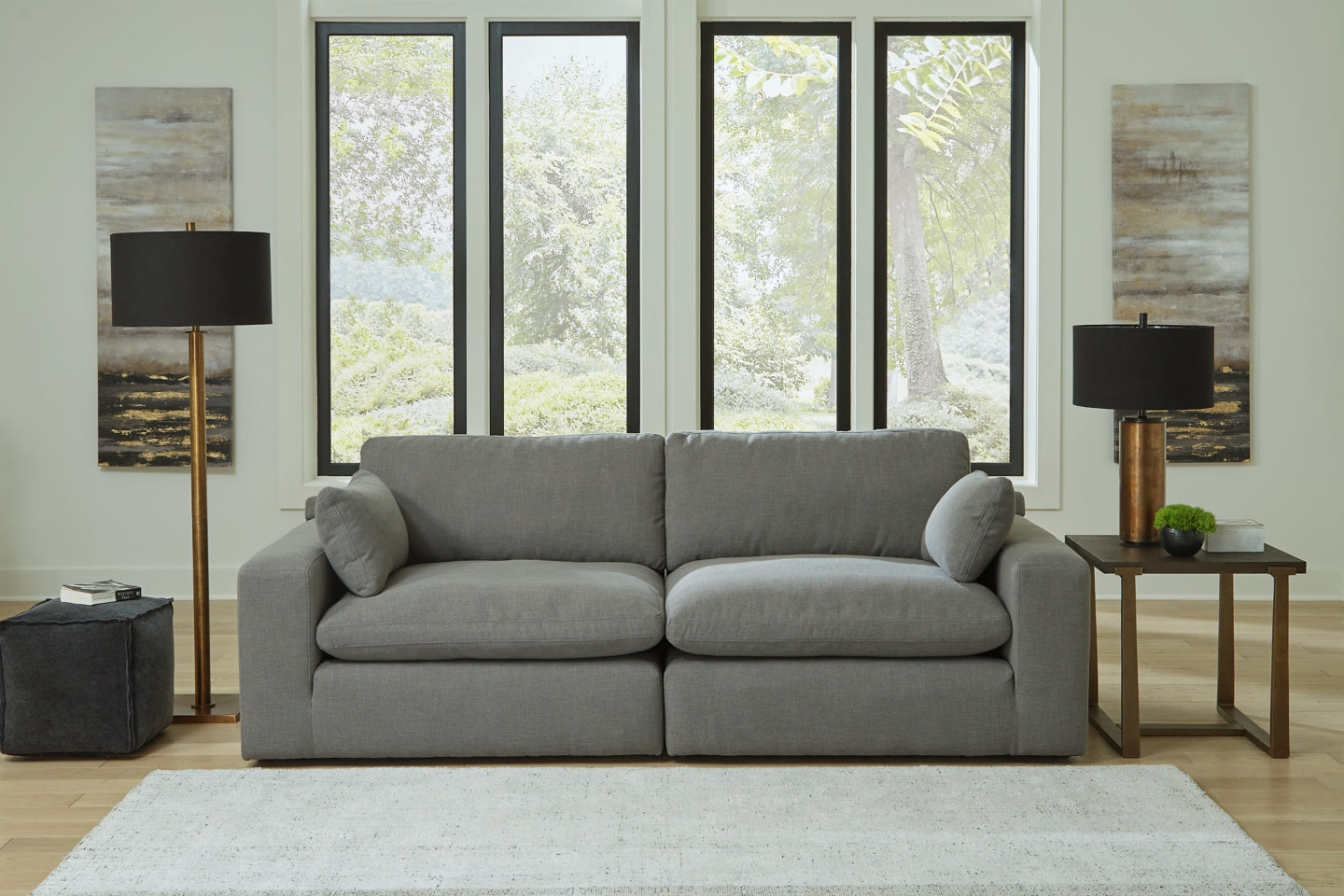 Elyza 2-Piece Sectional with Ottoman - furniture place usa