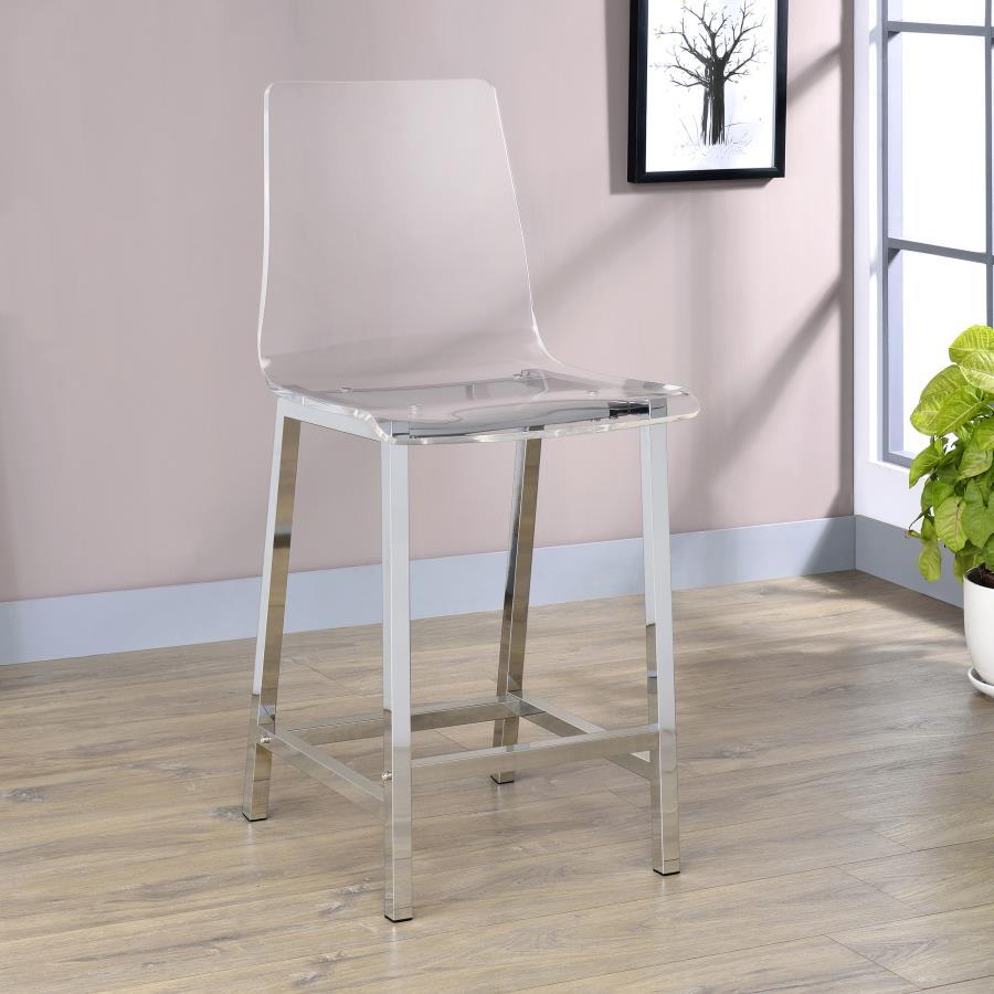 Juelia Clear Counter Stool - furniture place usa