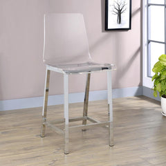 Juelia Clear Counter Stool - furniture place usa