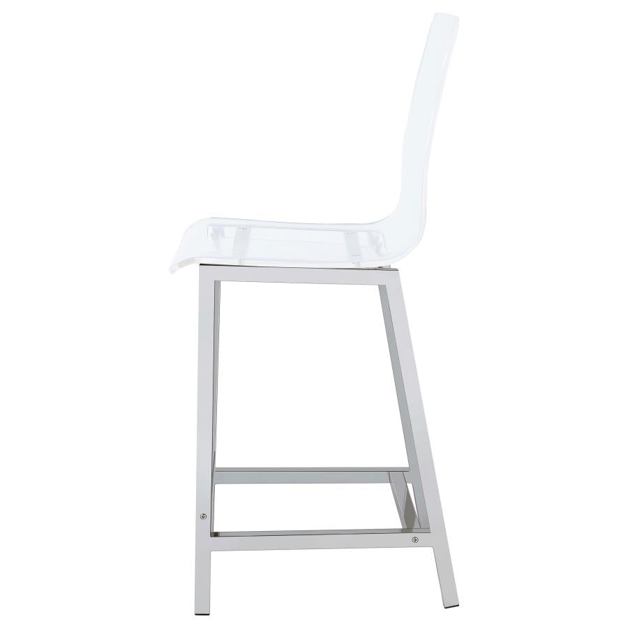 Juelia Clear Counter Stool - furniture place usa