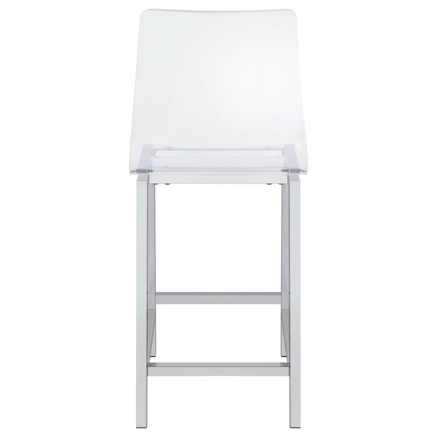 Juelia Clear Counter Stool - furniture place usa