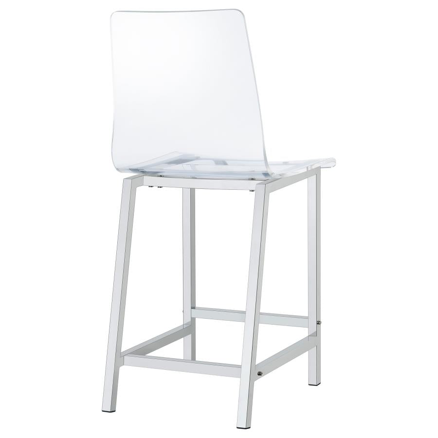 Juelia Clear Counter Stool - furniture place usa