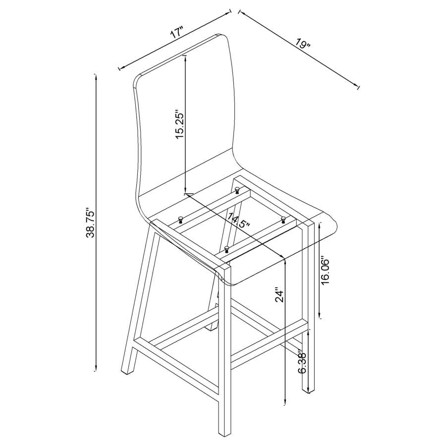 Juelia Clear Counter Stool - furniture place usa