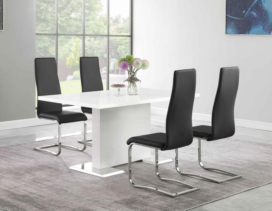 Montclair Black Side Chair - furniture place usa