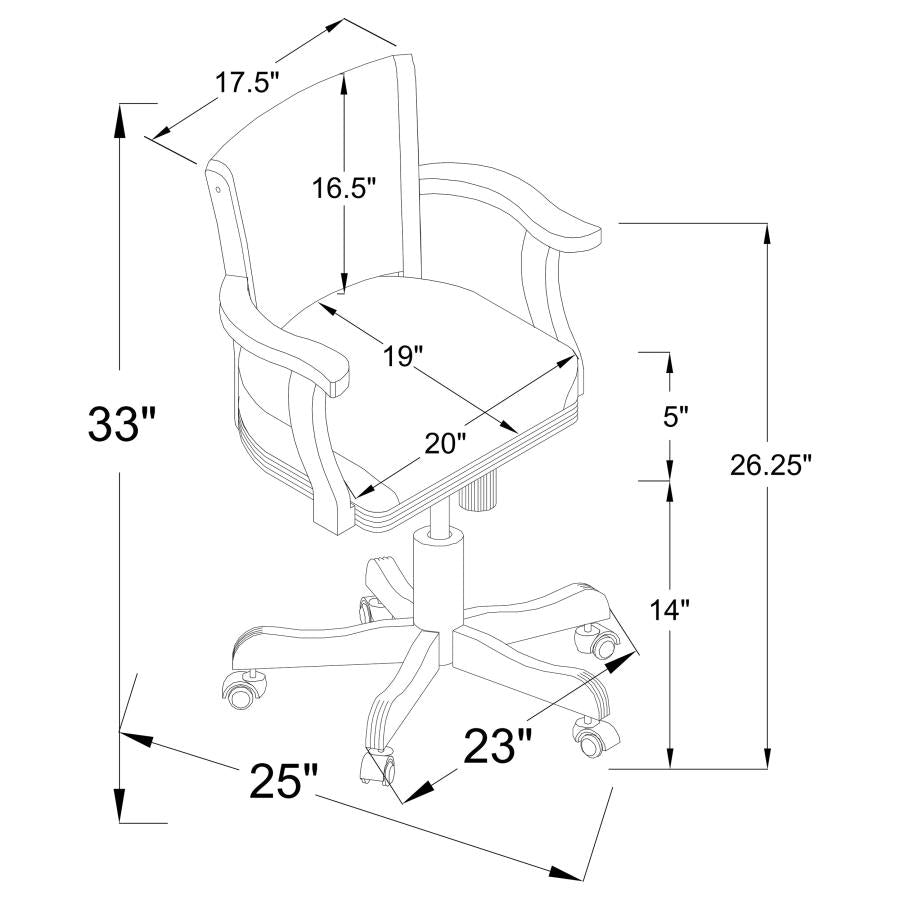 Mitchell Brown Game Chair - furniture place usa
