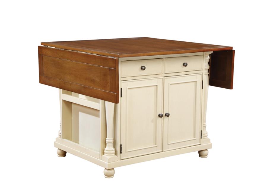 Slater Ivory Kitchen Island - furniture place usa