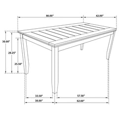 Dalila Brown Dining Table - furniture place usa