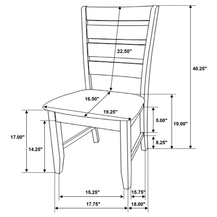 Dalila Brown Side Chair - furniture place usa