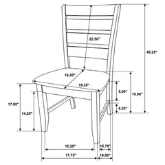 Dalila Brown Side Chair - furniture place usa