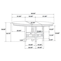 Lavon Brown 5 Pc Counter Height Dining Set - furniture place usa