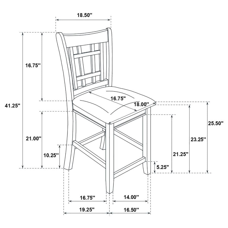 Lavon Brown 5 Pc Counter Height Dining Set - furniture place usa