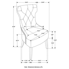 Baney Beige Side Chair - furniture place usa