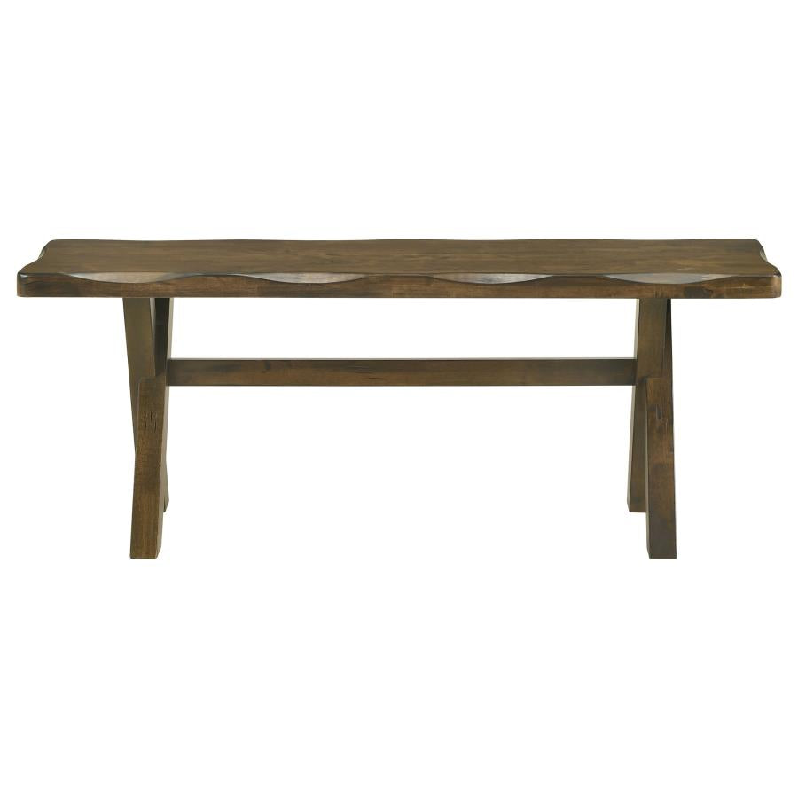 Alston Brown Bench - furniture place usa