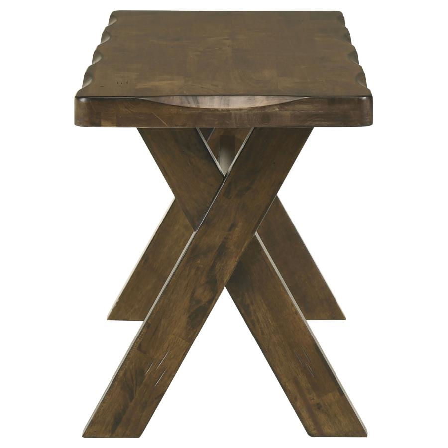 Alston Brown Bench - furniture place usa