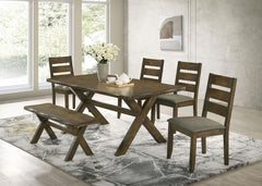 Alston Brown Bench - furniture place usa