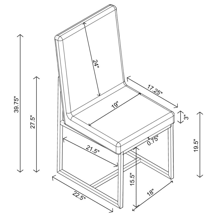 Mackinnon Grey Side Chair - furniture place usa