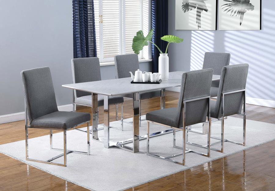 Mackinnon Grey Side Chair - furniture place usa