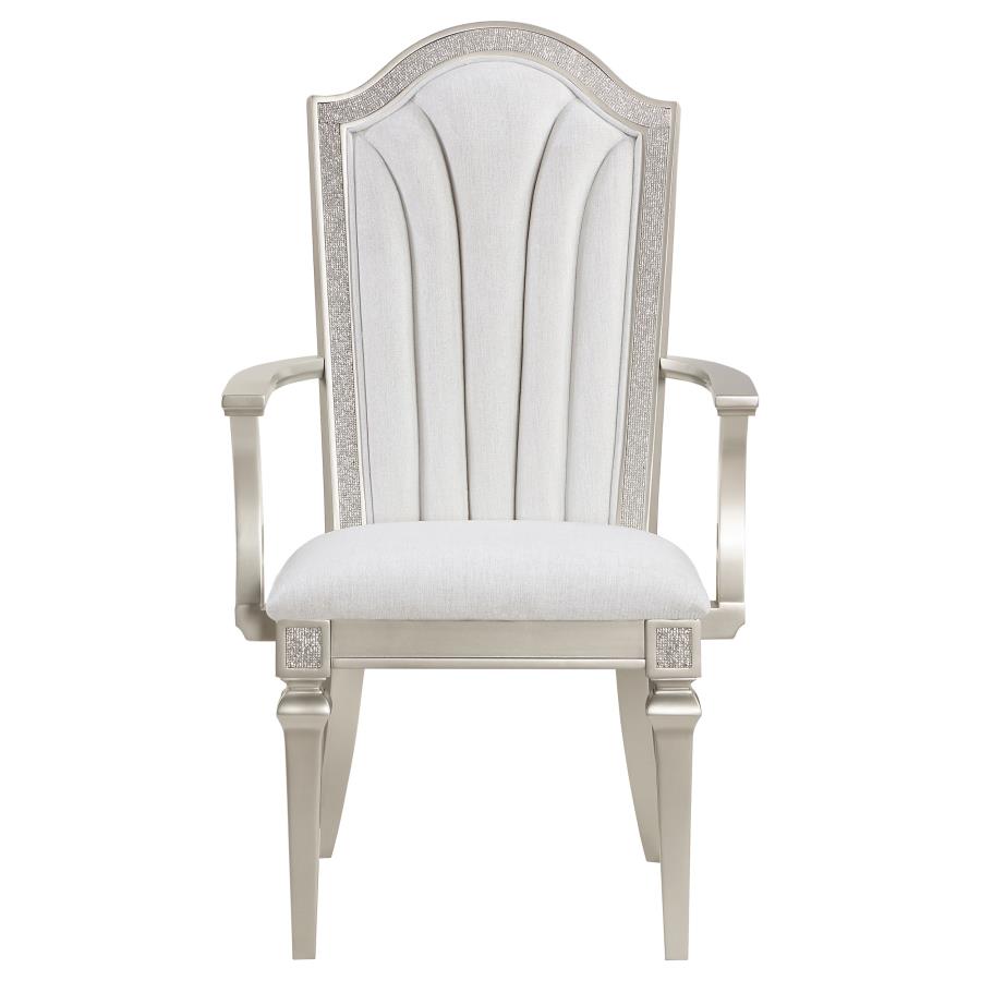 Evangeline Ivory Arm Chair - furniture place usa