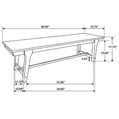 Reynolds Brown Bench - furniture place usa