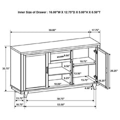 Reynolds Brown Sideboard - furniture place usa