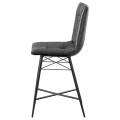 Aiken Black Counter Stool - furniture place usa