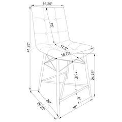 Aiken Black Counter Stool - furniture place usa