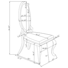 Anchorage White Side Chair - furniture place usa