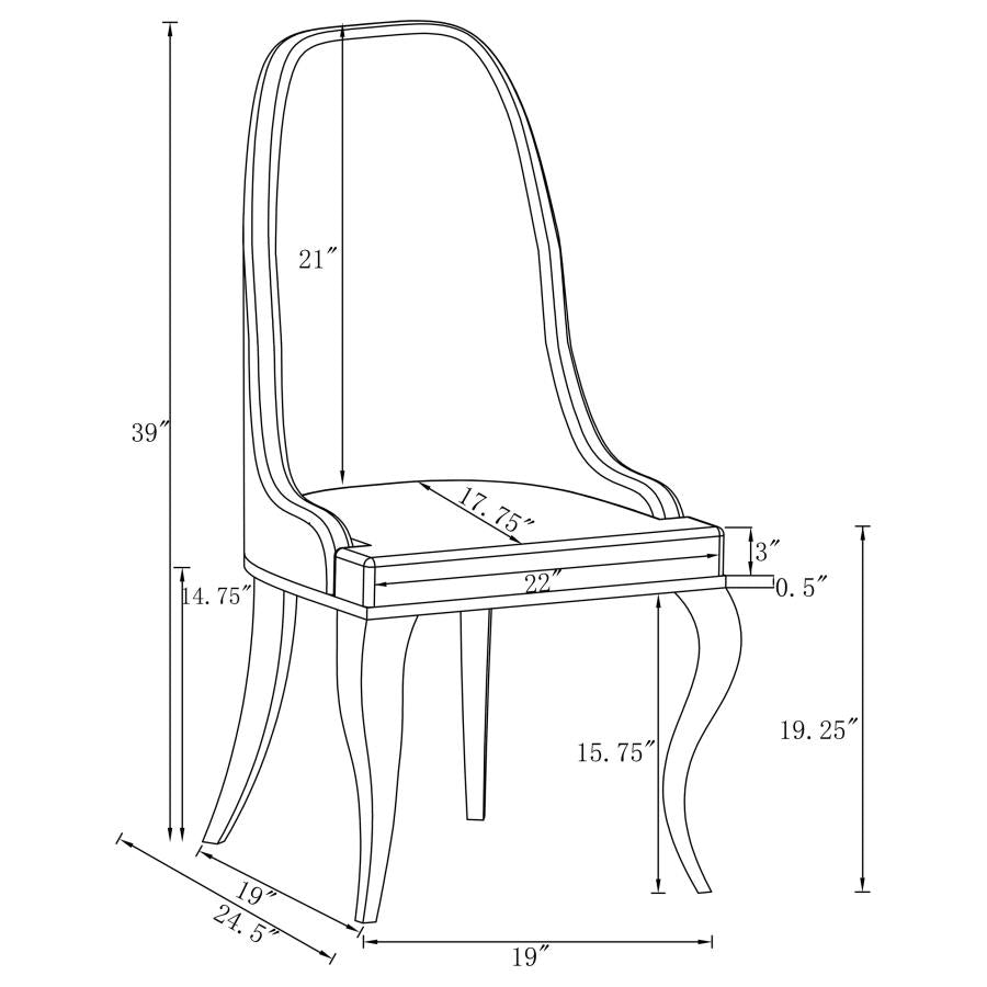 Antoine Grey Side Chair - furniture place usa