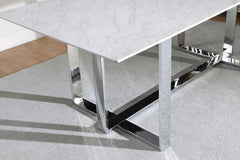 Annika White 5 Pc Dining Set - furniture place usa