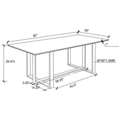 Annika White 5 Pc Dining Set - furniture place usa