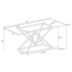 Beaufort Silver Dining Table - furniture place usa