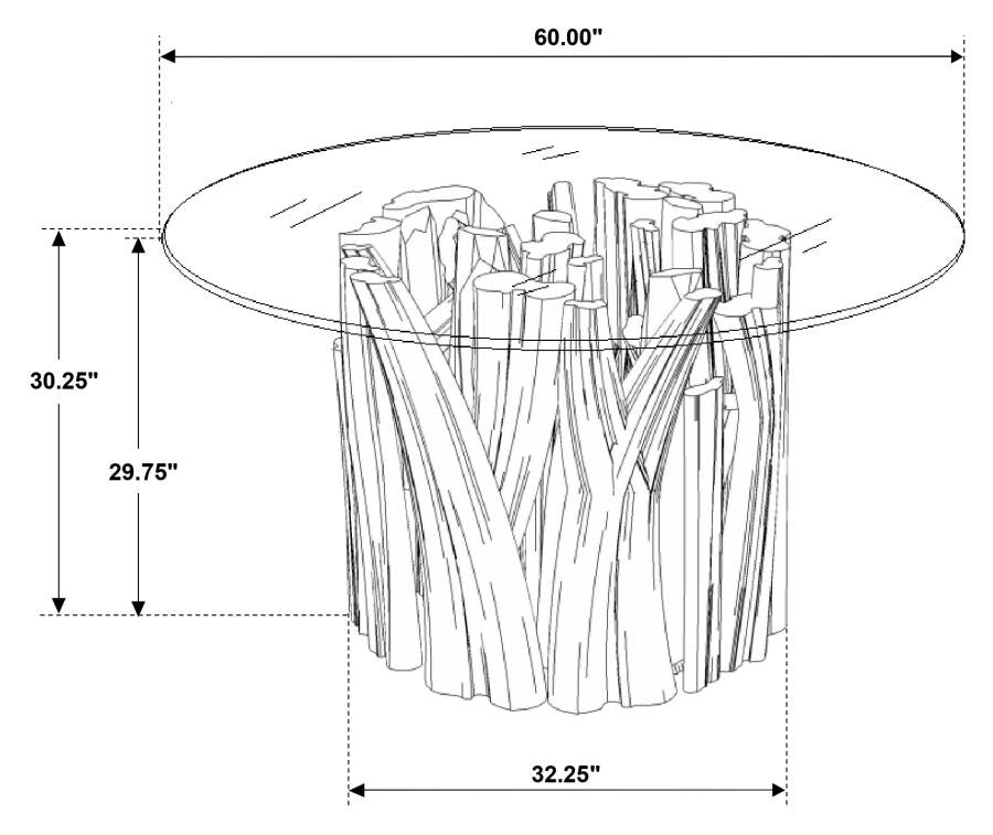 Asbury Brown Dining Table - furniture place usa