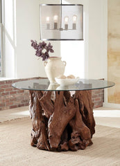Asbury Brown Dining Table Base - furniture place usa
