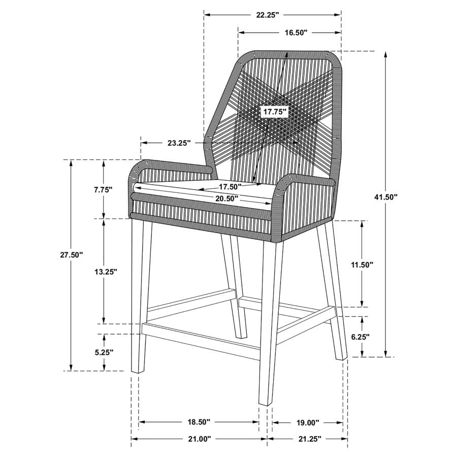 Nakia Grey Counter Stool - furniture place usa