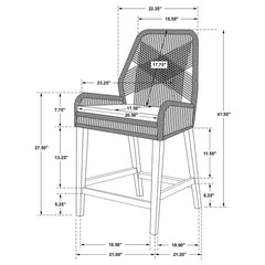 Nakia Grey Counter Stool - furniture place usa