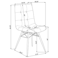 Aiken Black Side Chair - furniture place usa