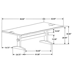 Bexley Brown Dining Table - furniture place usa