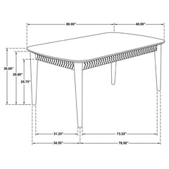 Partridge Brown Dining Table - furniture place usa