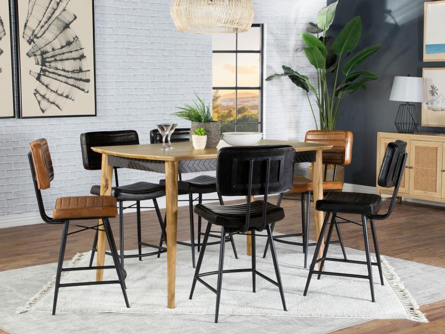 Partridge Brown 7 Pc Counter Height Dining Set - furniture place usa