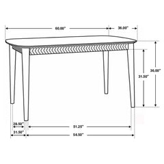 Partridge Brown Counter Height Dining Table - furniture place usa