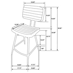 Partridge Black Counter Stool - furniture place usa