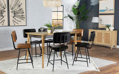 Partridge Black Counter Stool - furniture place usa