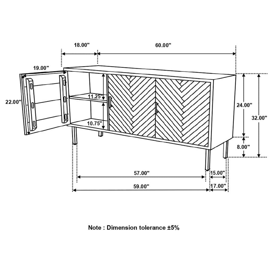 Misty Brown Sideboard - furniture place usa