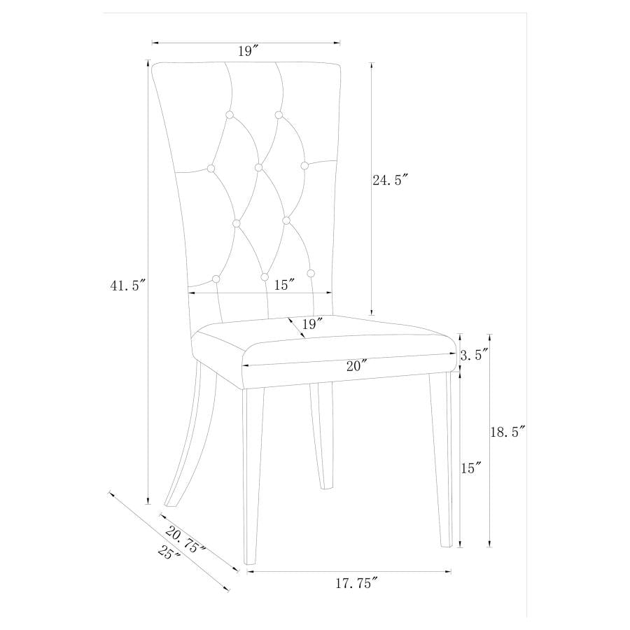 Kerwin White 7 Pc Dining Set - furniture place usa