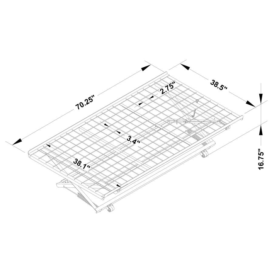 Ethan Black Pop Up Trundle - furniture place usa
