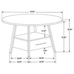 Gibson Black 5 Pc Counter Height Dining Set - furniture place usa